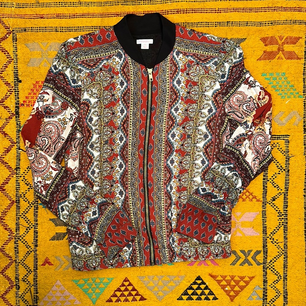 Patterned Bomber Jacket